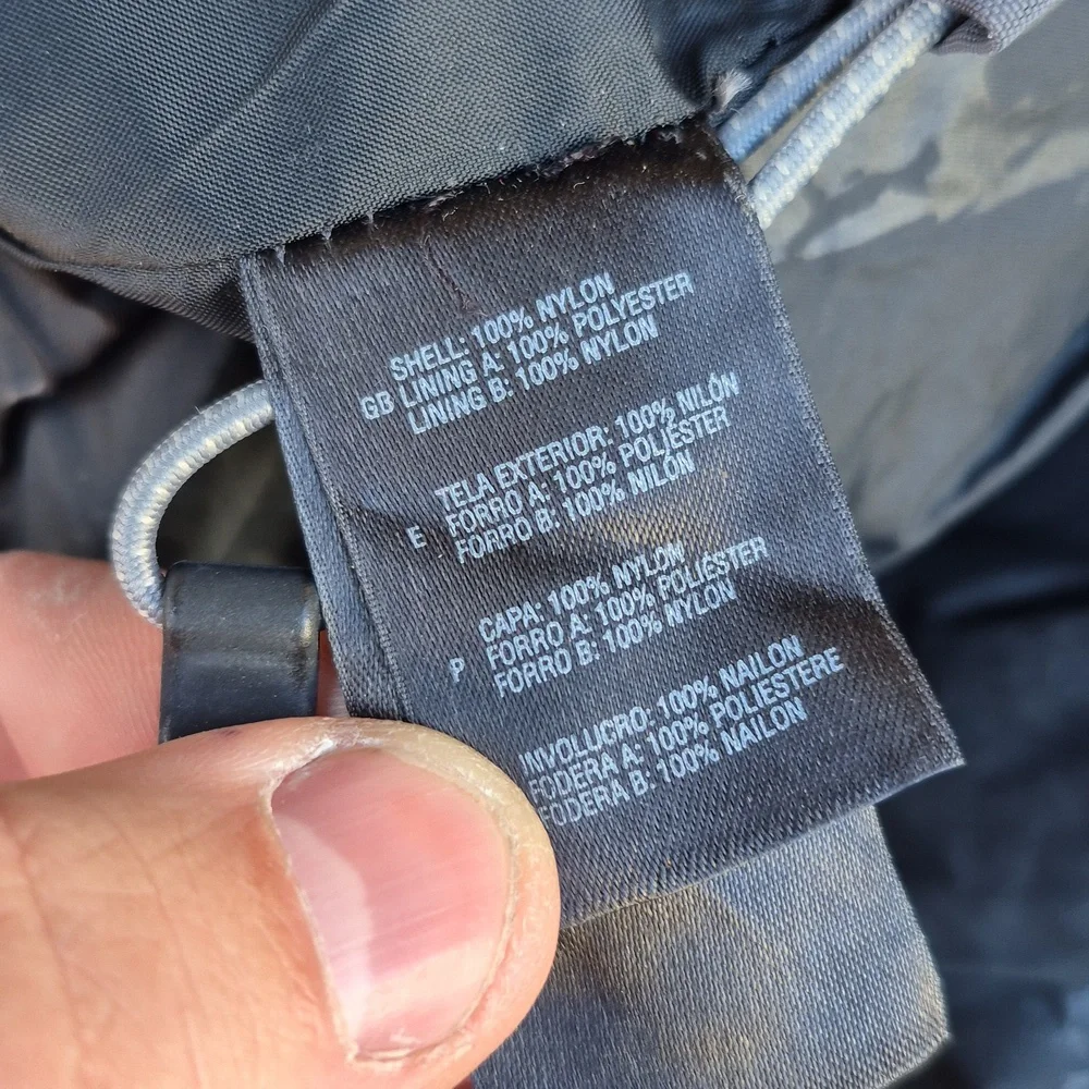 THE NORTH FACE Grey Black Nylon‎ Hyvent Mens Large Full Zip Jacket TNF